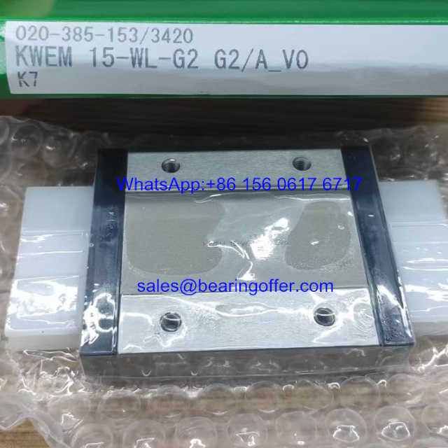 KWEM15WL Linear Guide Carriage KWEM15-WL-G2 Runner Block KWEM15 - Stock for Sale