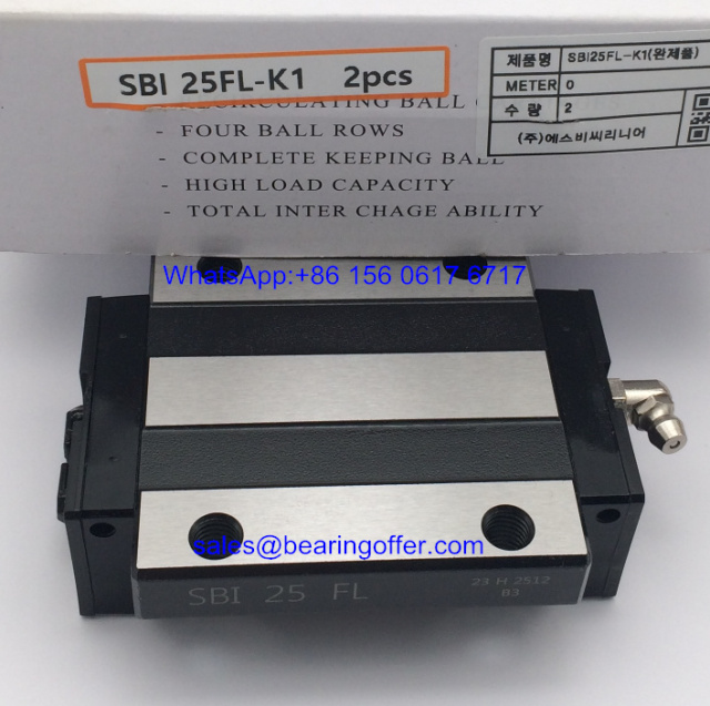 SBI25FL Linear Carriage 30.5x70x92 Slide Bearing SBI25FL-K1 - Stock for Sale