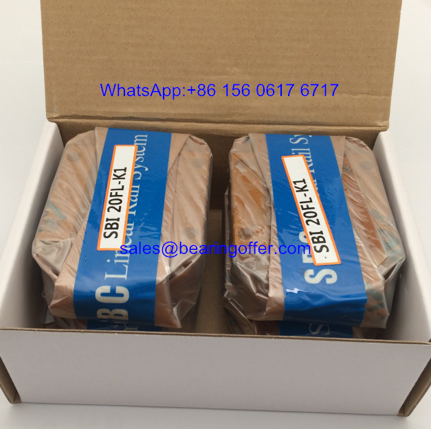 SBI20FL Linear Carriage 25.4x63x78.8 Slide Bearing SBI20FL-K1 - Stock for Sale
