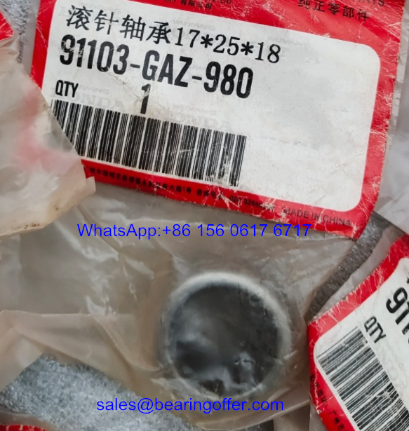 91103-GAZ-980 Transmission Bearing 17x25x18 Roller Bearing - Stock for Sale