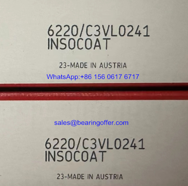 6220/C3VL0241 Insocoat Ball Bearing 100x180x34 Insulated Bearing - Stock for Sale