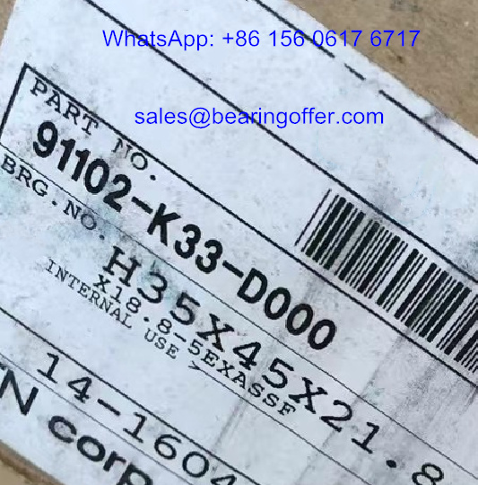 91102-K33-D000 Transmission Bearing 91102-K33-DOOO Roller Bearing - Stock for Sale
