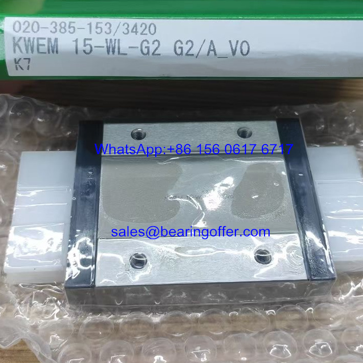 KWEM15-WL-V0-G2A Linear Guide Carriage KWEM15WLV0G2A Runner Block - Stock for Sale