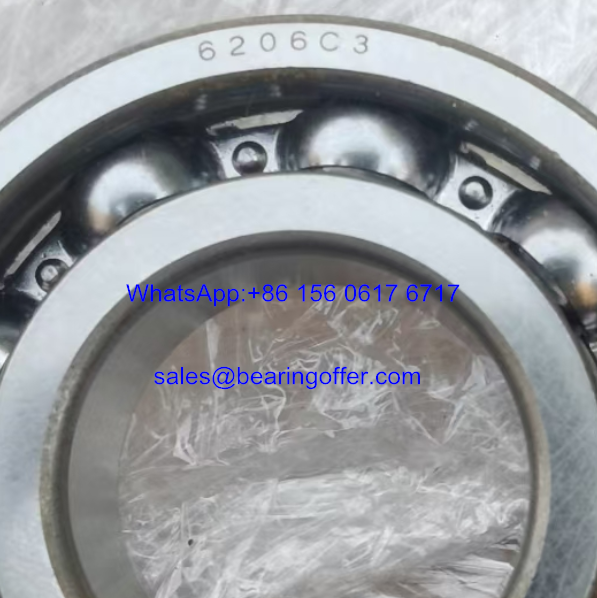 6206C3 Transmission Bearing 30x62x16 Ball Bearing 6206-C3 - Stock for Sale