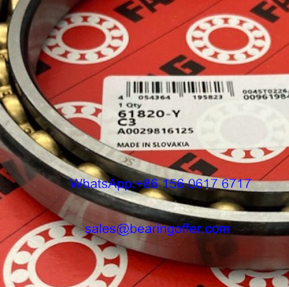 61820-Y-C3 Deep Groove Ball Bearing 100x125x13 Rolling Bearing - Stock for Sale