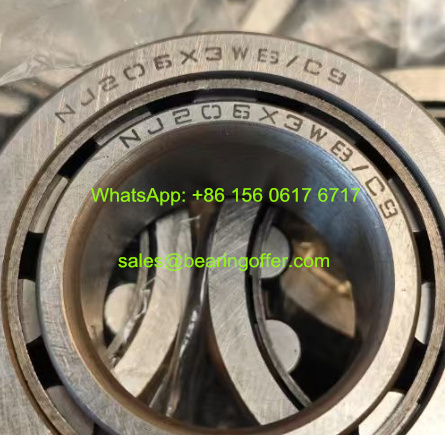 NJ206X3WB/C9 Gearbox Bearing 30x58x20 Roller Bearing NJ206X3 - Stock for Sale