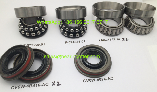 Ford Differential Repair Kit F-577220.01 F-574658.01 LM501349-N/LM501314-N Bearings CV6W-4B416-AC CV6W-4676-AC Seals