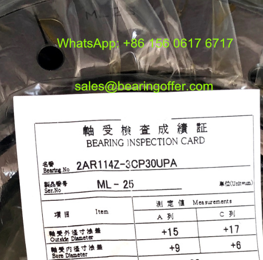 2AR114Z-3CP30UPA Printing Machine Bearing 2AR114Z-3 Roller Bearing - Stock for Sale