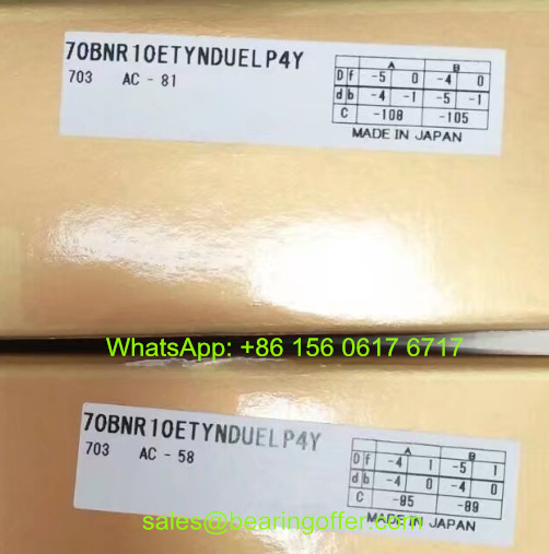 70BNR10ETYNDUELP4Y Spindle Bearing 70x110x20 Ball Bearing - Stock for Sale