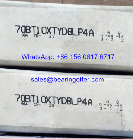 70BT10XTYDBLP4A Spindle Bearing 70x110x36 Ball Bearing 70BT10X DBLP4A - Stock for Sale