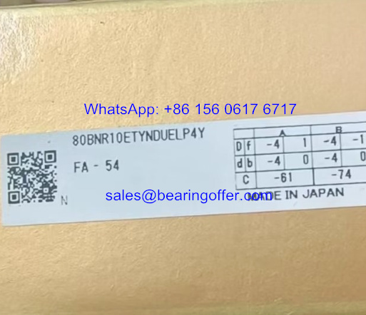 80BNR10ETDUELP4Y Spindle Bearing 80x125x44 Ball Bearing 80BNR10E - Stock for Sale