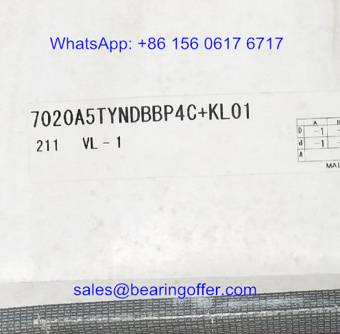 7020A5TYNDBBP4C+KL01 Spindle Bearing 7020A5DBBP4C Ball Bearing - Stock for Sale