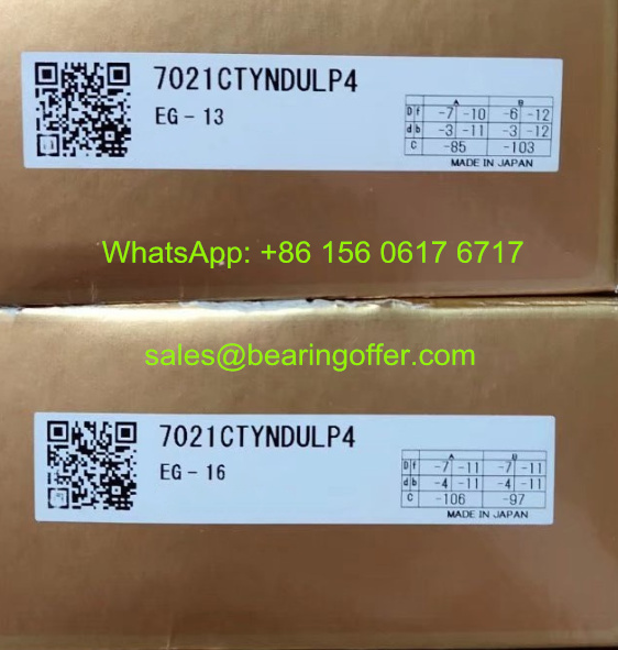 7021CTYNDULP4 Spindle Bearing 105x160x26 Ball Bearing 7021C - Stock for Sale