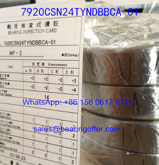 7920CSN24TYNDBBCA-01 Spindle Bearing 100x140x80 Ball Bearing 7920C - Stock for Sale