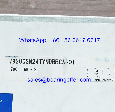 7920CSN24TYNDBBCA-01 Spindle Bearing 100x140x80 Ball Bearing 7920C - Stock for Sale