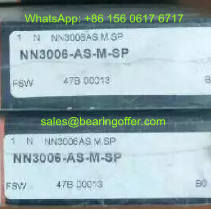 NN3006-AS-M-SP Spindle Bearing 30x55x19 Roller Bearing NN3006 - Stock for Sale