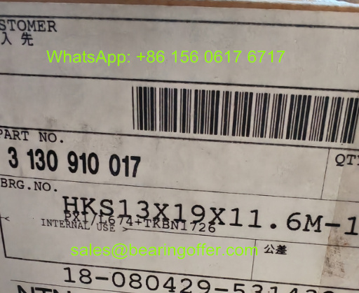 HKS13X19X11.6M Automotive Bearing 13x19x11.6 Roller Bearing 3 130 910 017 - Stock for Sale