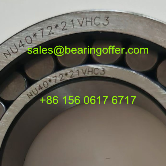 NU40*72*21VHC3 Gearbox Bearing 40x72x21 Roller Bearing NU40X72X21VHC3 - Stock for Sale