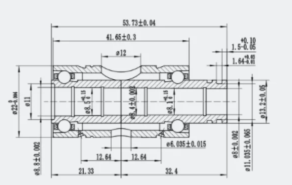 HP60G01 Turbocharger Bearing 8x22x53.73 Ball Bearing HP60GO1 - Stock for Sale