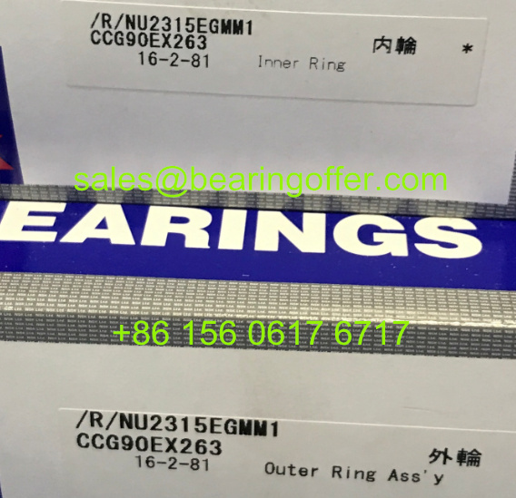 NU2315EGMM1CCG90EX263 Cylindrical Roller Bearing NU2315 Rolling Bearing - Stock for Sale