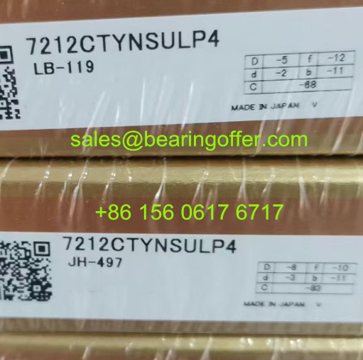 7212CTYNSULP4 Spindle Bearing 60x110x22 Ball Bearing 7212CSULP4 - Stock for Sale