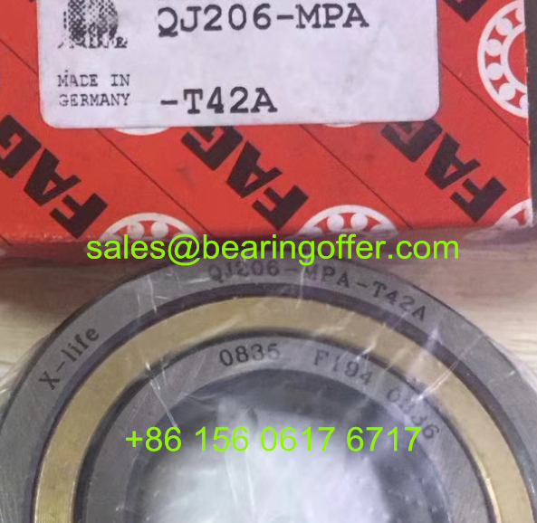 QJ206-MPA-T42A Four Point Contact Bearing 30x62x16 Ball Bearing QJ206-MPA - Stock for Sale