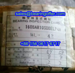 160BAR10SDBELP4A Spindle Bearing 160*240*72 Ball Bearing - Stock for Sale