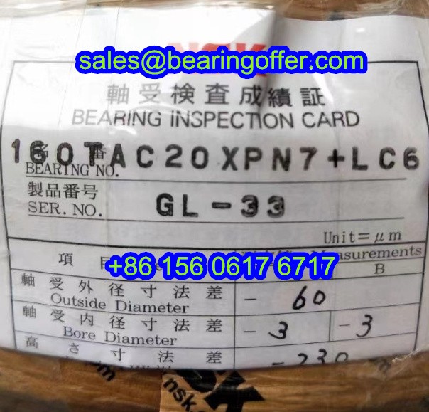 160TAC20XPN7+LC6 Spindle Bearing 160x240x96 Ball Bearing - Stock for Sale