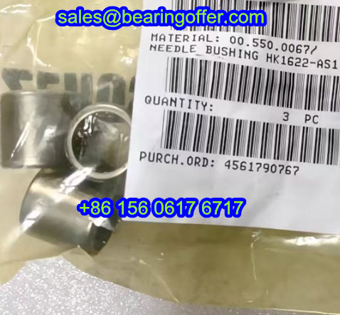 HK1622-AS1 Needle Roller Bearing 16*22*22 Rolling Bearing HK1622 - Stock for Sale