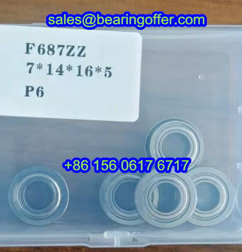 F687ZZ Flanged Deep Groove Ball Bearing 7x14/16x5 Rolling Bearing F687Z - Stock for Sale