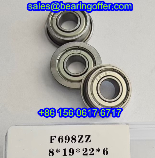 F698ZZ Flanged Deep Groove Ball Bearing 8x19/22x6 Rolling Bearing F698Z - Stock for Sale