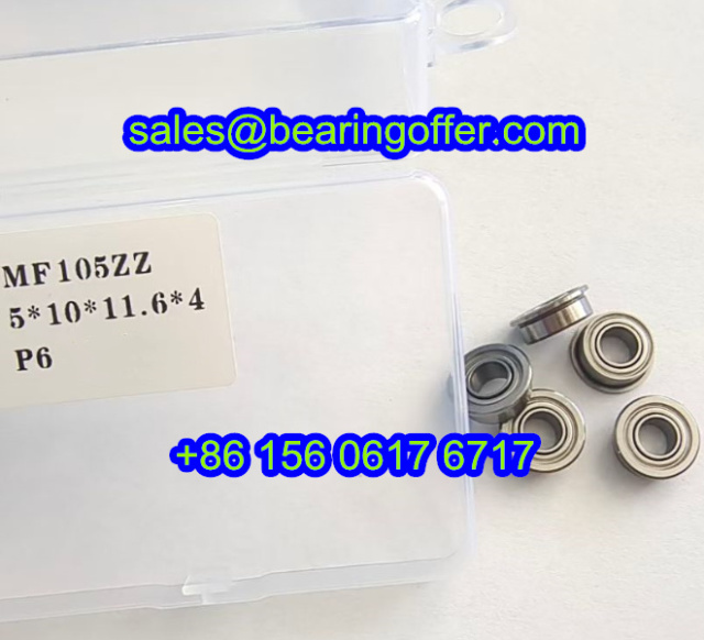 MF105ZZ Flanged Deep Groove Ball Bearing 5x10/11.6x4 Rolling Bearing MF105Z - Stock for Sale