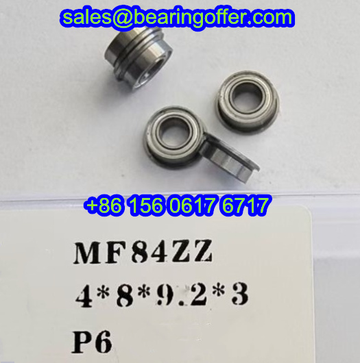MF84ZZ Flanged Deep Groove Ball Bearing 4x8/9.2x3 Rolling Bearing MF84Z - Stock for Sale