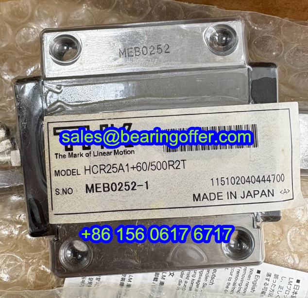 HCR25A1+60/500R2T Curved Guide Rail with Carriage  HCR25A1+60/500R - Stock for Sale