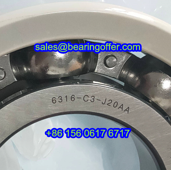 6316-C3-J20AA Insulated Bearing 80x170x39 Ball Bearing 6316-J20AA-C3 - Stock for Sale