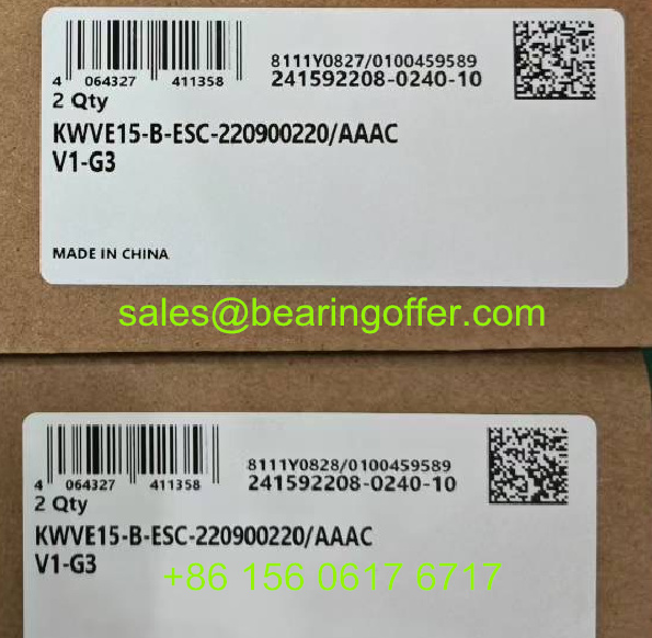 KWVE15-B-ESC-V1-G3 Linear Carriage 24x34x44.5 Runner Block KWVE15-B-ESC - Stock for Sale