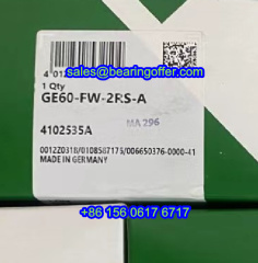 GE60-FW-2RS-A Spherical Plain Bearing 60x105x63 Rolling Bearing 4102535A - Stock for Sale
