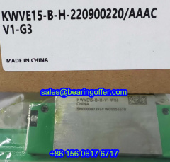 KWVE15-B-H-V1 Linear Carriage 28x34x61.2 Guide Block KWVE15-B-H-V1-G3 - Stock for Sale