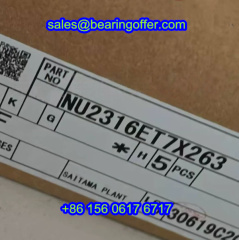 NU2316ET7X263 Cylindrical Roller Bearing NU2316ET7X263 Rolling Bearing - Stock for Sale