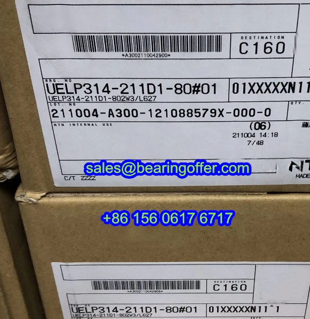 UELP314-211D1 Pillow Block Bearing UL314-211 Bearing EL314-211 Cover UELP314-211D1-80#01 - Stock for Sale