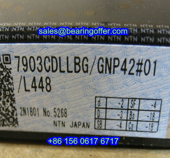 7903CDLLBG/GNP42#01/L448 Spindle Bearing 17x30x7 Ball Bearing 7903CD - Stock for Sale