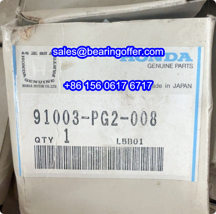 91003-PG2-008 Output Shaft Bearing 25x56.2x18 Ball Bearing 91003PG2008 - Stock for Sale