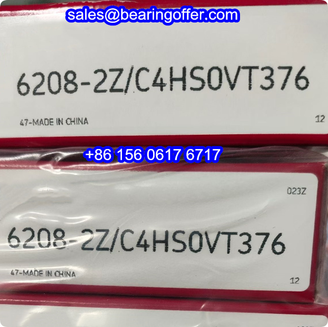 6208-2Z/C4HS0VT376 Deep Groove Ball Bearing 40*80*18 Ball Bearing - Stock for Sale