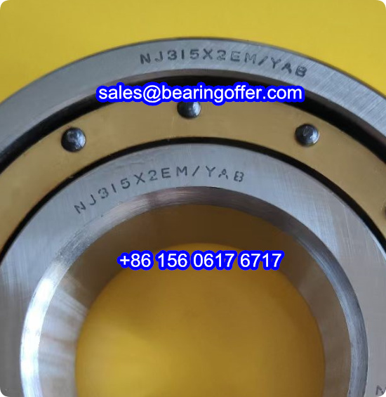 NJ315X2EM/YAB Cylindrical Roller Bearing NJ315X2EM-YAB Rolling Bearing - Stock for Sale
