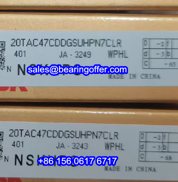 20TAC47CDDGSUHPN7CLR Ball Screw Support Bearing 20x47x15 Ball Bearing - Stock for Sale