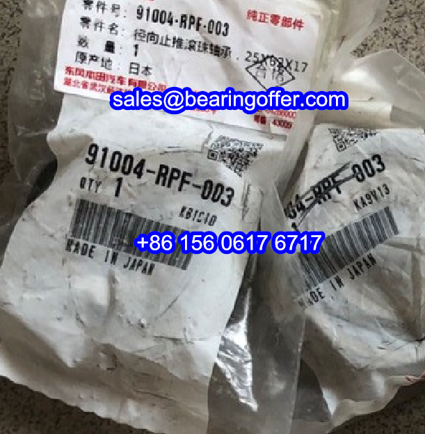 91004-RPF-0030 Japan Gearbox Bearing 91004RPF0030 Ball Bearing - Stock for Sale