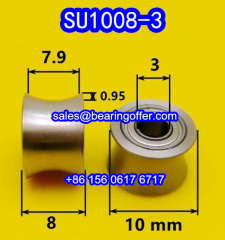 SU1008-3 U-Groove Pulley Bearing 3x10x8 Rolling Bearing SU 1008-3 - Stock for Sale