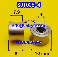 SU1008-4 U-Groove Pulley Bearing 4x10x8 Rolling Bearing SU 1008-4 - Stock for Sale