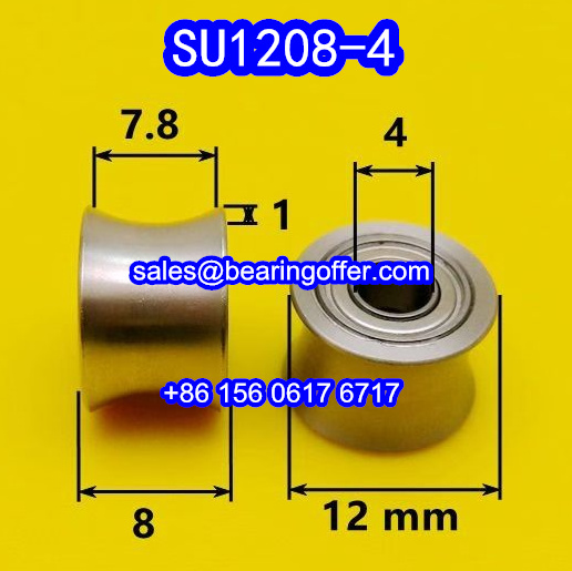SU1208-4 U-Groove Pulley Bearing 4x12x8 Rolling Bearing SU 1208-4 - Stock for Sale