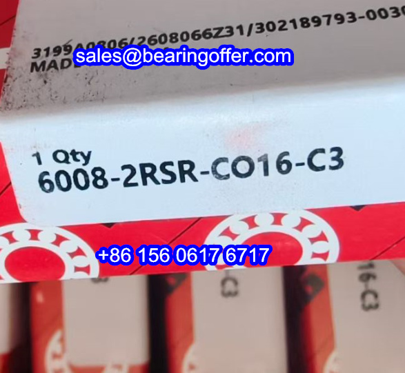 6008-2RSR-C016-C3 Transmission Bearing 6008-2RSR-CO16-C3 Ball Bearing - Stock for Sale
